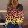 Women's T Shirt Tee Button Long Sleeve Daily Weekend Fashion Basic V- Neck Regular Top