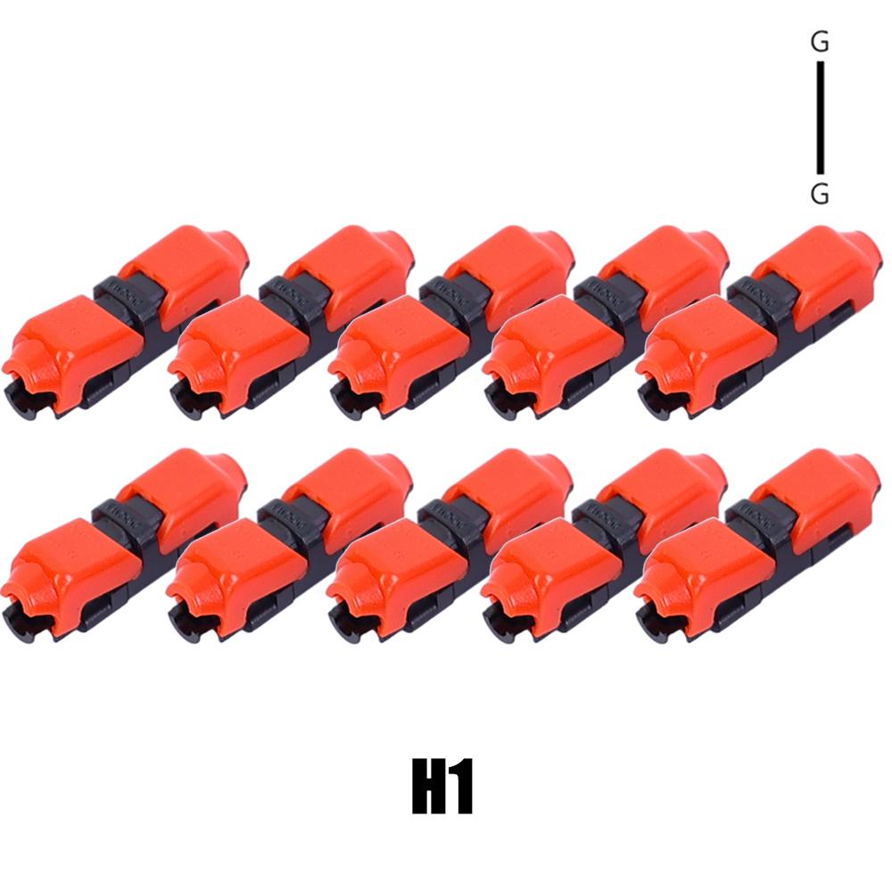 10 Stücke 2Pin Led Car Audio Universal-Compact-Draht-Anschluss T/H FORM Leiter Schnellverbinder Crimp Terminal Block AWG 18-22