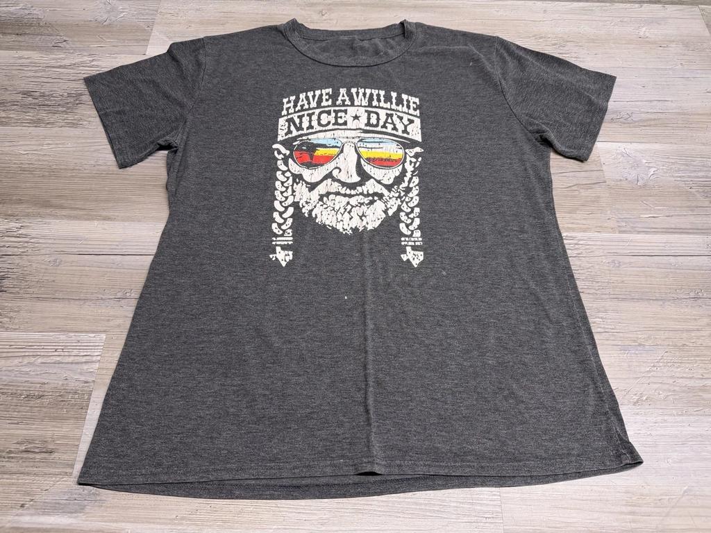 Willie Nelson Have a Willie Nice Day T-Shirt Größe XL Kurzarm Grafik-T-Shirt