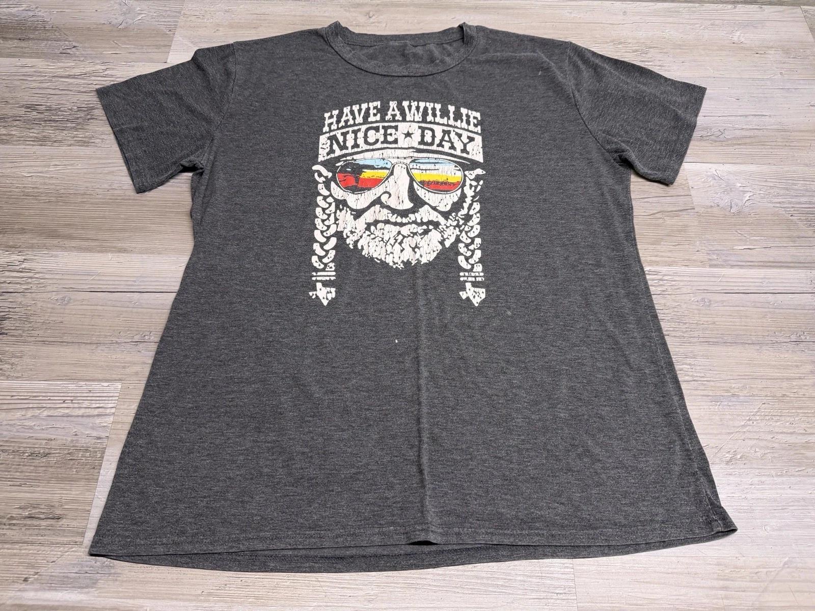 Willie Nelson Have a Willie Nice Day T-Shirt Size XL Short Sleeve Graphic Tee M