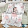 Süßes Ballettmädchen, Ballerina, Fee, Schwan, Einhorn, Cartoon, 3D-Decke, weiche Überwurfdecke für Zuhause, Schlafzimmer, Bett, Sofa, Picknick, Reisen, Kinder