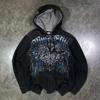 Vintage Frühling und Herbst Ästhetik 3D Gedruckter Gothic Mode Reißverschluss Hoodie Hip Hop Sportbekleidung Lässiger Pullover