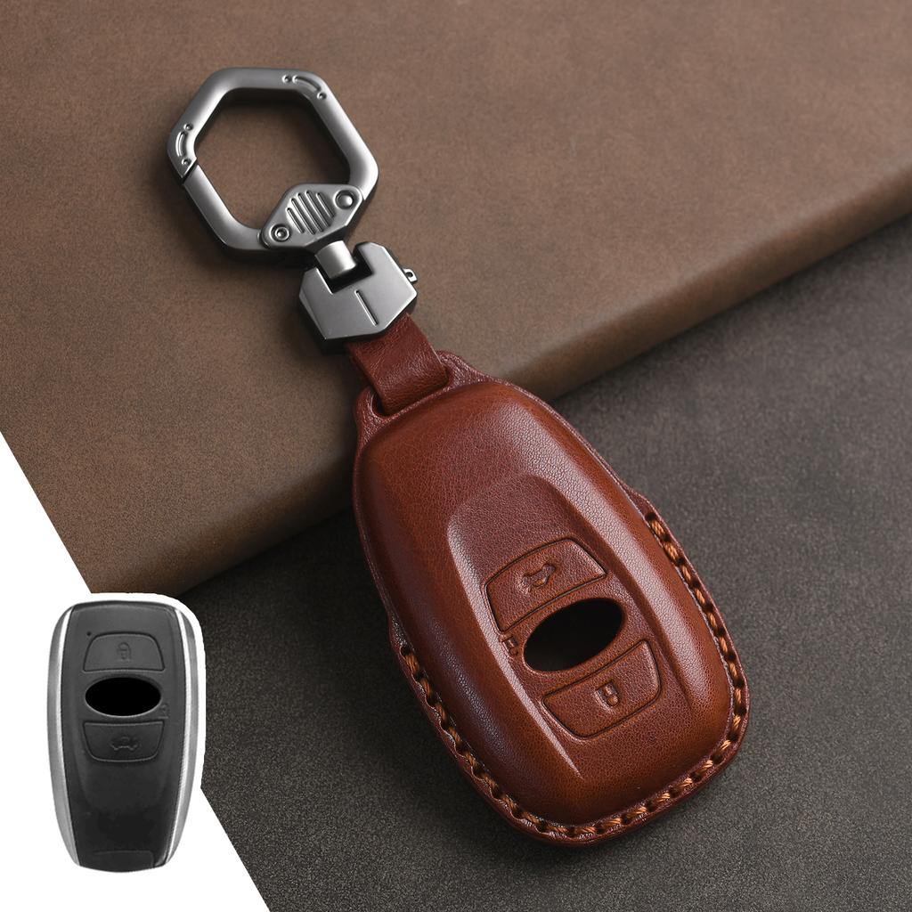 Genuine Leather Protector for Subaru Brz Xv Sv Forester Legacy Outback Crosstrek Impreza Wrx Key Case Cover Fob