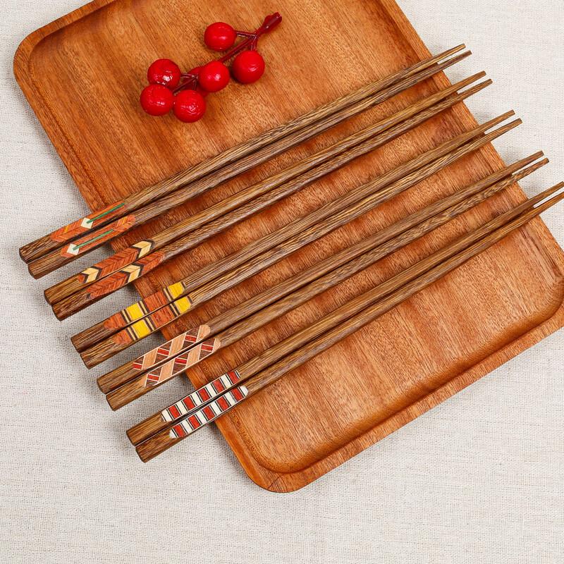 Alishan Wenge Wood Inlaid Chopsticks