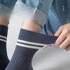 Men's Autumn and Winter Pure Cotton Striped Mid-calf Socks Boneless Long Socks Spring and Autumn Trend All-cotton Long Calf Socks Trend