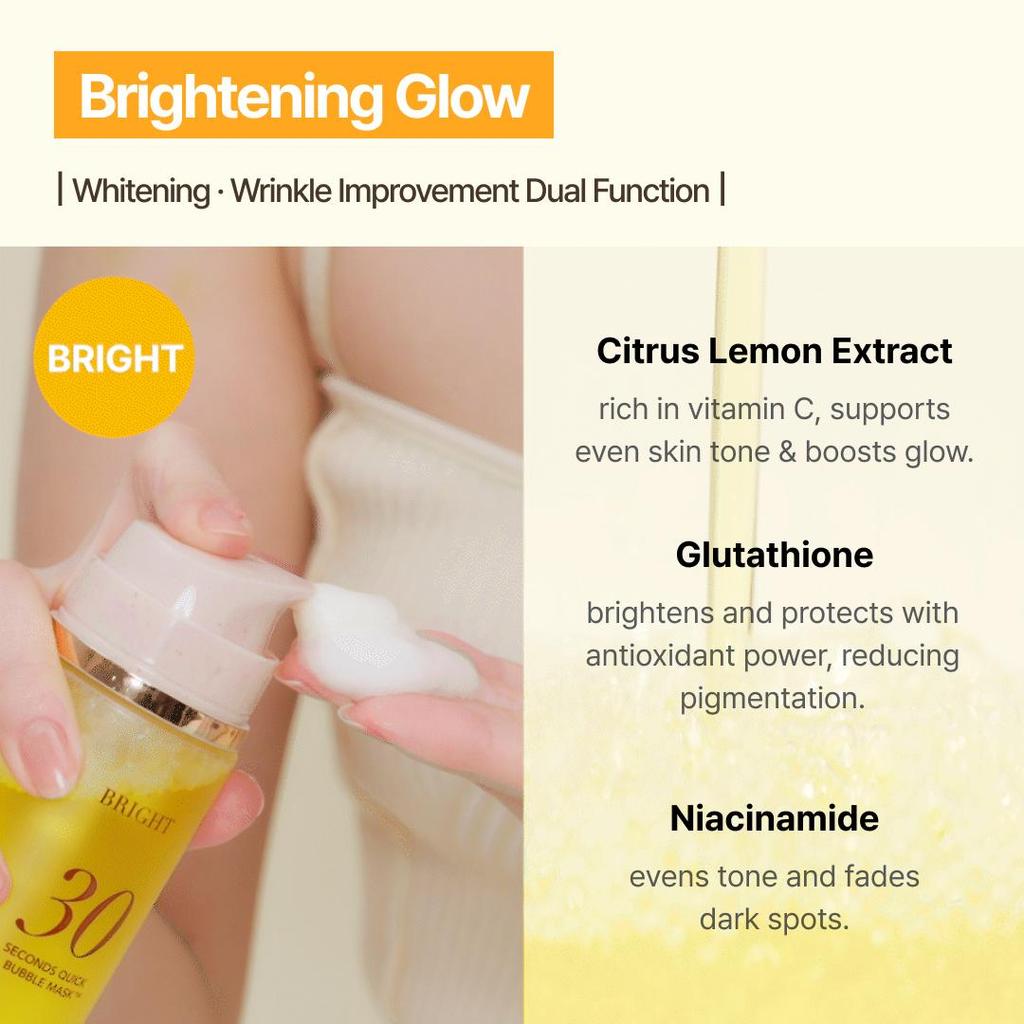 Menokin 30 Seconds Quick Bubble Mask (TRIO SET) 2 Sets To Choose, Korean Glass Skin Facial Mask