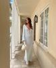 European & American Autumn/Winter Sexy Backless Knitted Long Dress Beach Cover-up