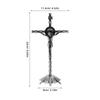 Vintage Cross Decoration Home for Shelf Statue Table Centerpiece Statues Antique Crucifix Figurine Metal Wall Decorations