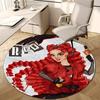 1pc Descendants The Rise of Red1 Design Printed Area Round Carpet for Bedroom Living Room Home Decor Rugs Mat Non Slip Mat Rug for Bedside