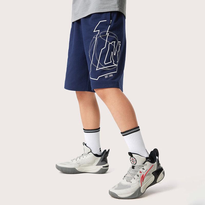 Li-Ning Kids' Cotton-Blend Terry Sports Shorts