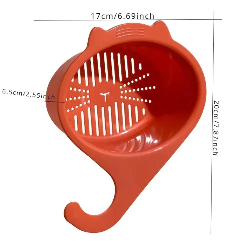 Multi Functional Fruit and Vegetable Washing Basin Water Tank Filter Basket No Punching Dry and Wet Separation Cat Drain Basket