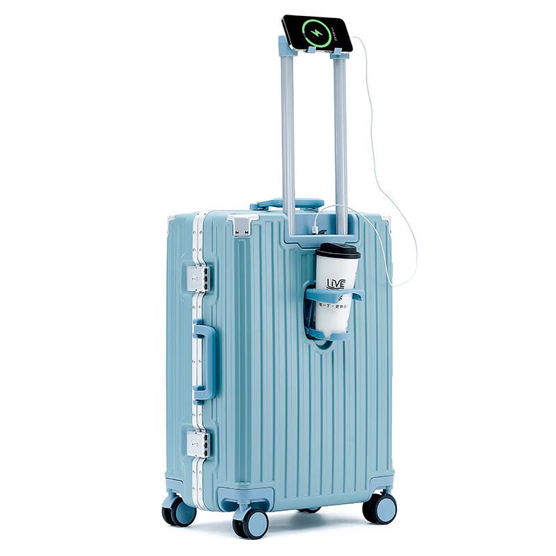 OEING Multifunctional Aluminum Frame Suitcase 28 inch