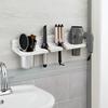 Wooden Blow Dryer Hanger Wall-Mounted Curling Iron Shelf Practical Toilet Blower Holder  Combs
