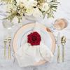 96Pcs Flower Napkin Rings Red Rose Napkin Holder Rings for Wedding Valentine's Banquet Christmas Birthday Decoration