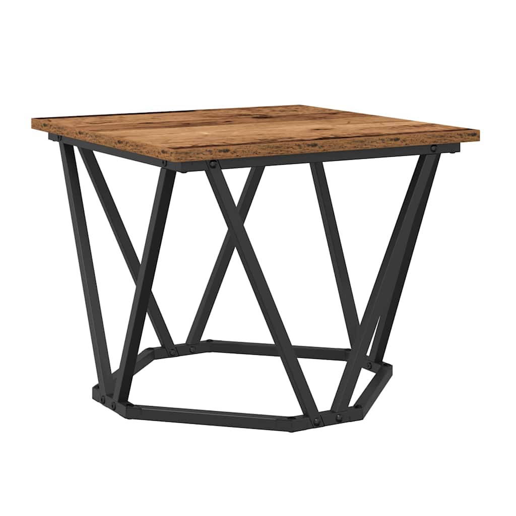 Coffee Table Set 3 pcs Reclaimed Wood Engineered Wood and Steel