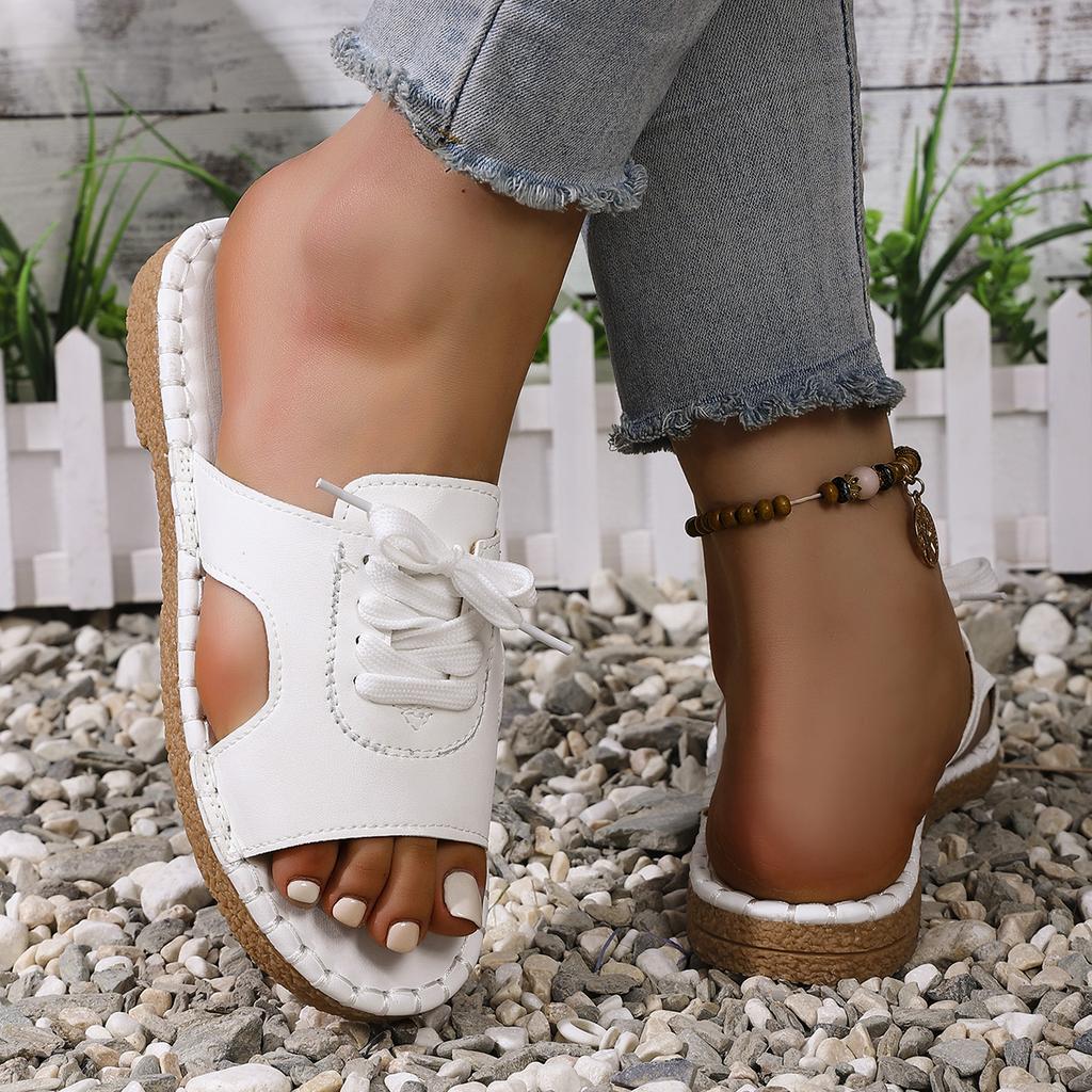 Fashion Women Slippers Beach Comfortable Fashion Sandals 2024 Summer New Outdoor Open Toe Flat Slippers Lightweight Casual Slides