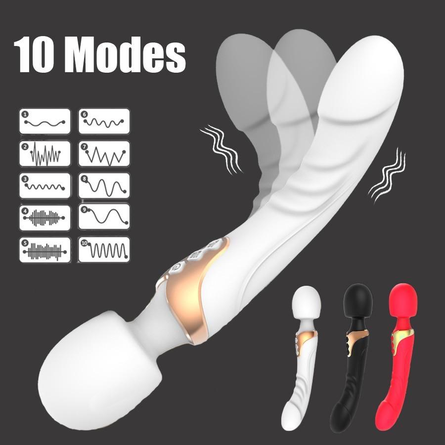 Powerful Vibrator  Wand for Women 10 Modes Stimulator  Massager Adult Toys for Woman