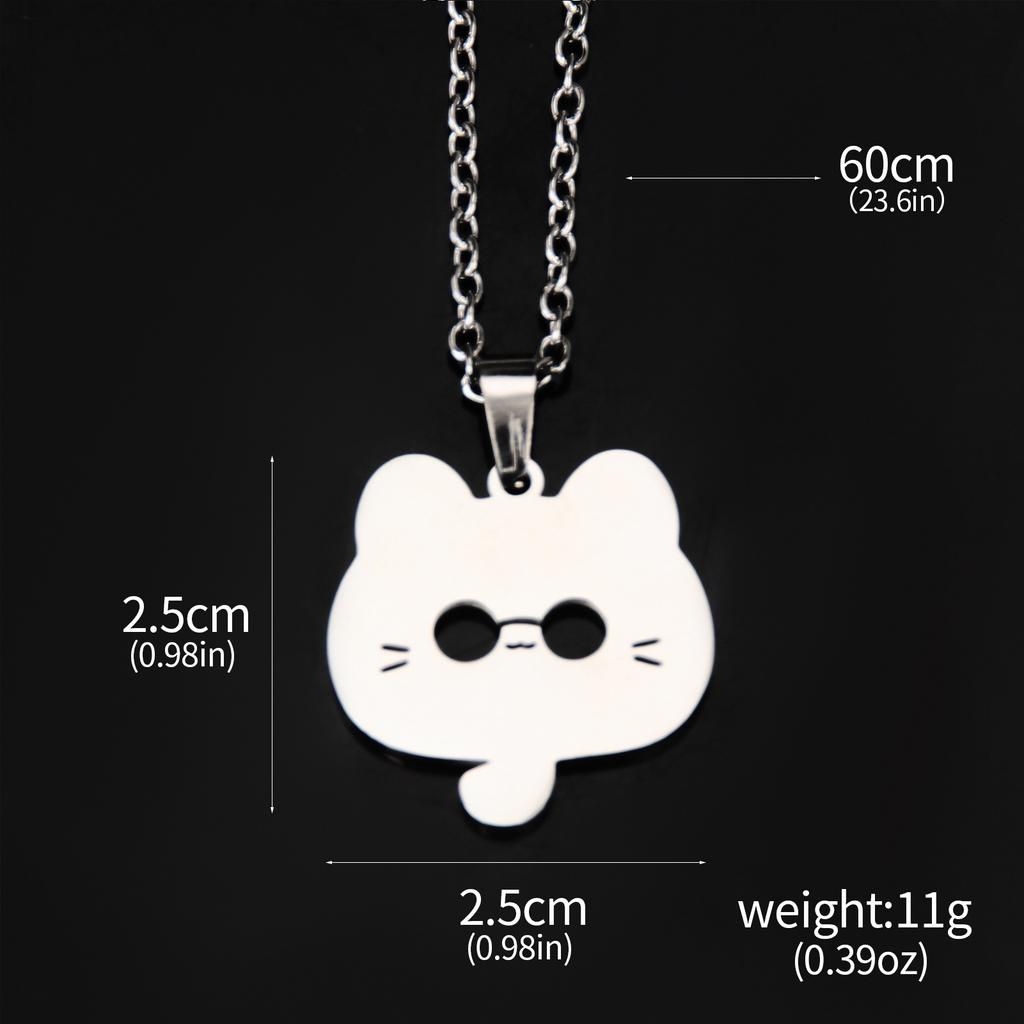 Anime Jujutsu Kaisen Necklace Gojo Satoru Cute Cat High School Emblem Pendant Necklaces for Women Men Jewelry Accessories