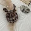 Retro Pet Plaid Strap Skirt Soft Dog Vest Dresses Fashion Pet Clothes  For Puppy Kittens
