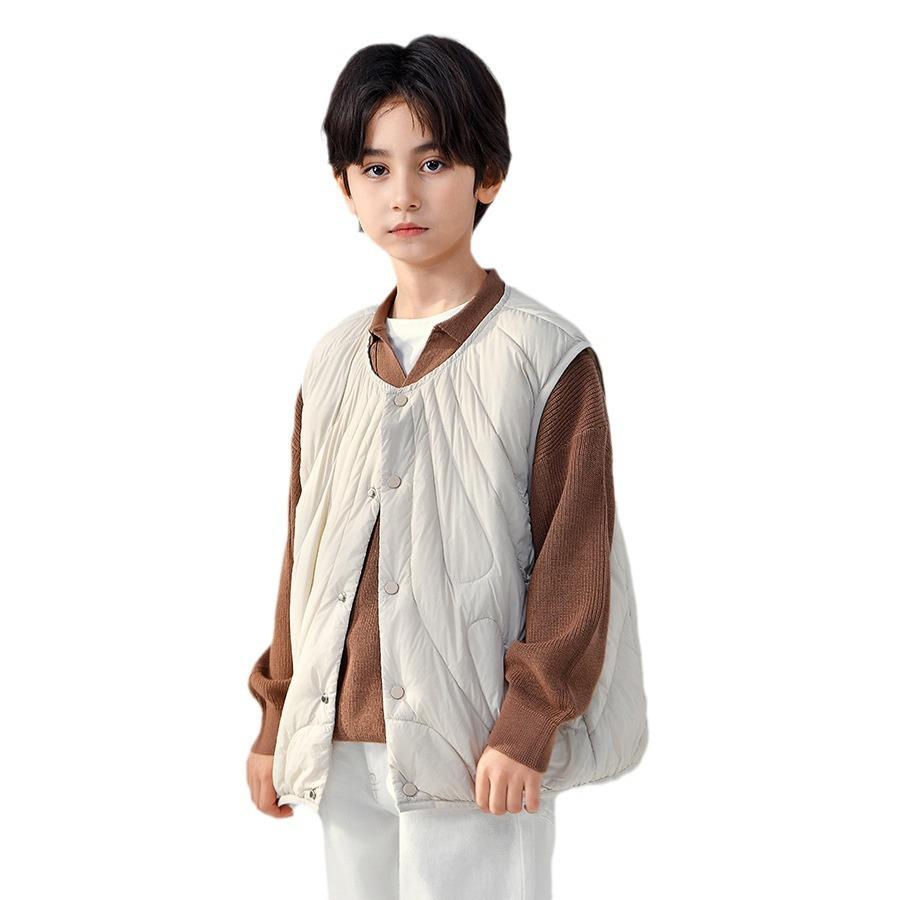 Gilet piumino invernale per bambini ragazzi e ragazze leggero imbottitura bambini bambini più grandi autunno e inverno gilet da indossare