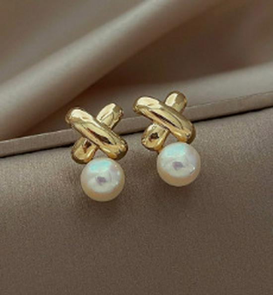 S925 Silver Needle Pearl Stud Earrings for Women