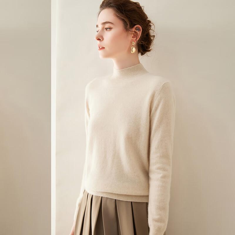 Fanzhen Women's 2024 Fall/Winter Turtleneck Cashmere Blend Sweater