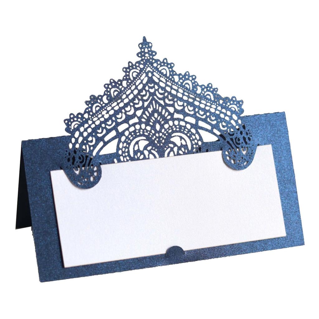 50p 3D Lace Wedding Table Card Hollowed Out Holiday Handwritten Banquet Hotel Seat Card Seat Card Party Decoration Card