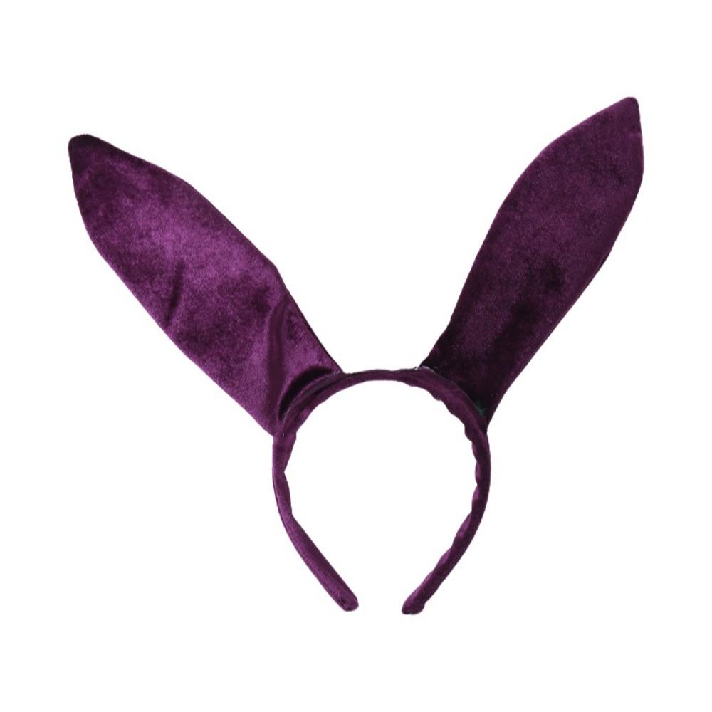 Velvet Fabric Rabbit Ear Headband Big Bunny Ears Party Headband Hair Accessories Christmas Party