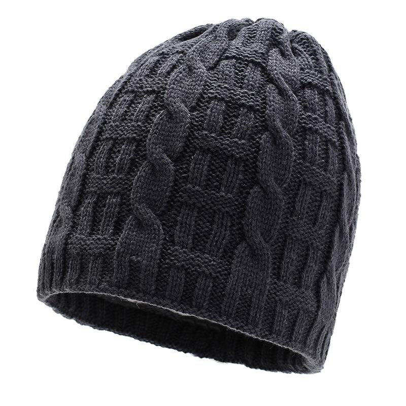 Outdoor Warm Woolen Cap Winter Velvet Ear Protection Cycling Knitted Cap
