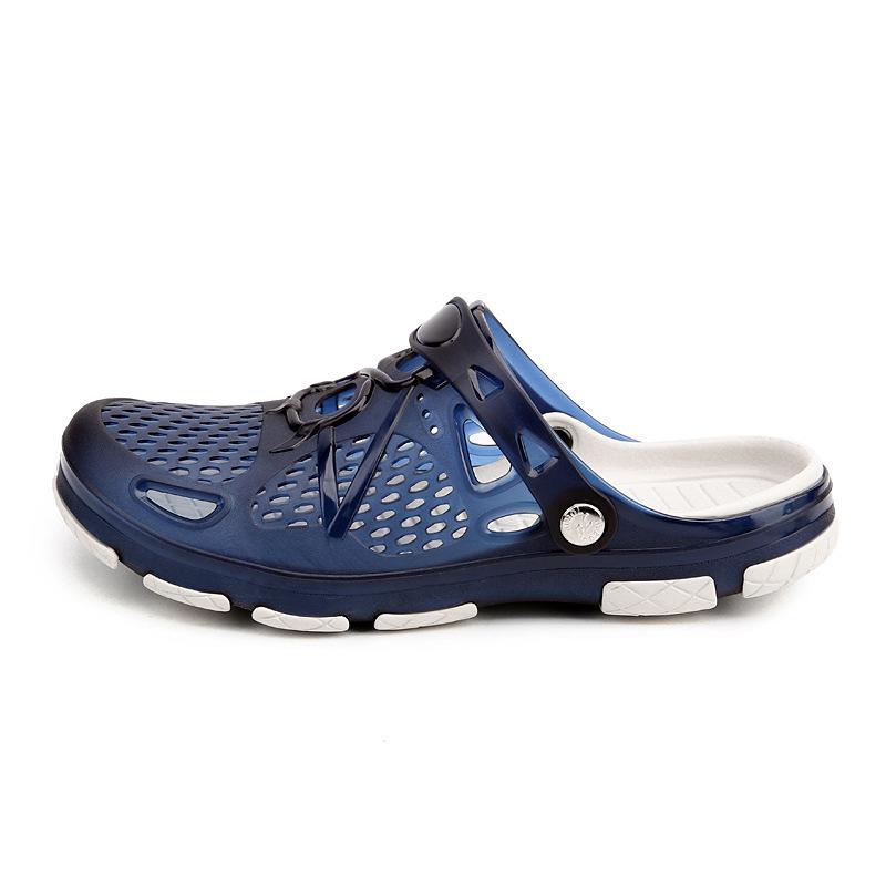 Men's Plus Size Non-Slip Jelly Sandals & Slippers - Summer Closed Toe, Breathable Beach Shoes