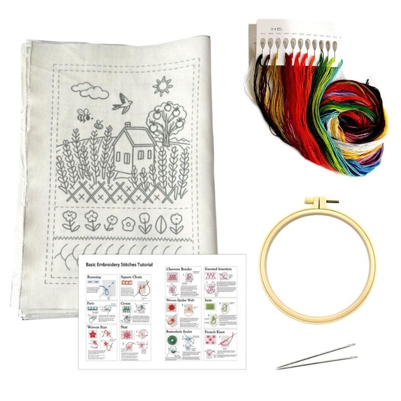 Complete Embroidery Book Sewing Books Set Includes Needle Thread Patterns And Step By Step Instructions