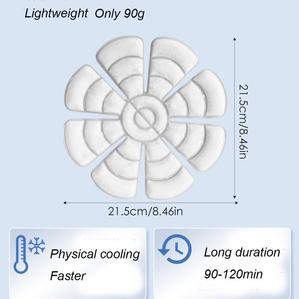 18CM Gel Ice Pack Cooling Pad For  Cycling Helmets & Hats Reusable Cold Compress Travel Portable Outdoor Accessories