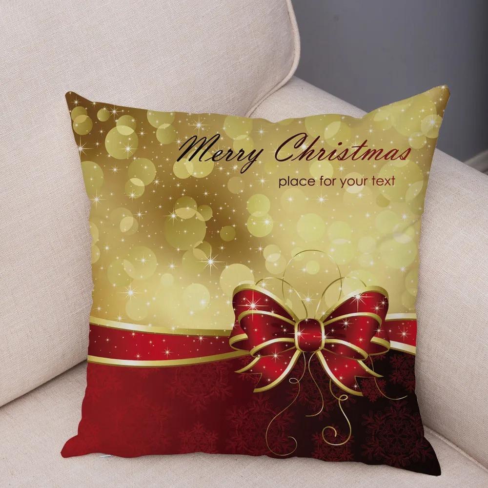 Weihnachts-Themen-Kissenbezüge Auto Zubehör Büro Santa Claus Wohnzimmer Sofa Hause Kissenbezüge