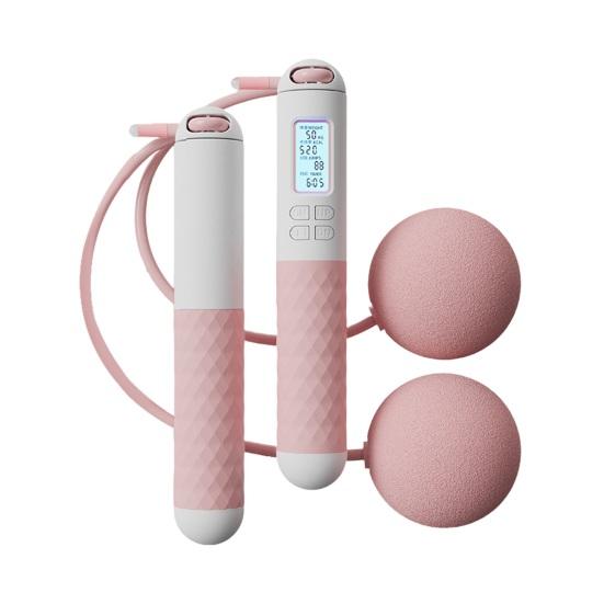 Hoppetau med kontratrådløst vektet hoppetau med ball Justerbar lengde Fitness Smart hoppetau treningsutstyr