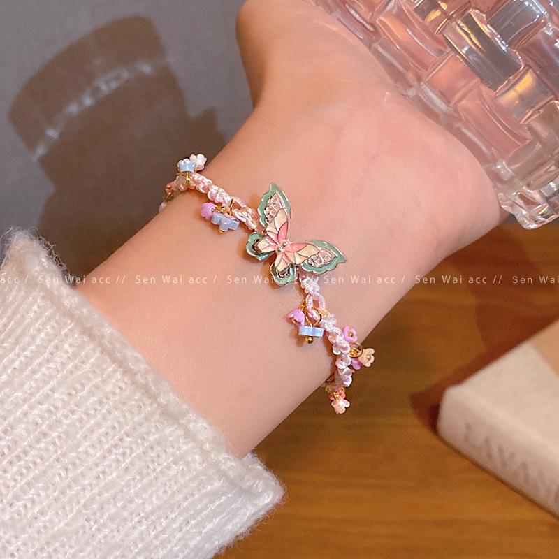 Браслет-цветок-бабочка дофаминовый женский свежий и сладкий браслет в праздничном стиле ювелирные изделия