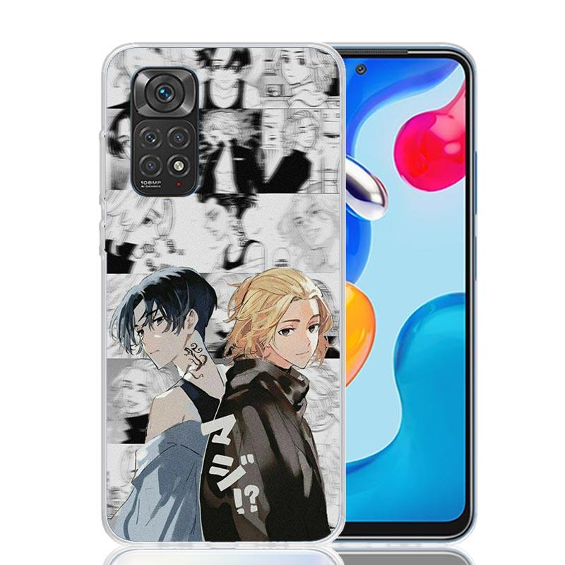 Anime Tokyo Aevengers Phone Case For Xiaomi Redmi Note 15 14 13 12S 12 Pro Plus 11S 11E 11 11T 10S 10 Art Soft Pattern Cover Red