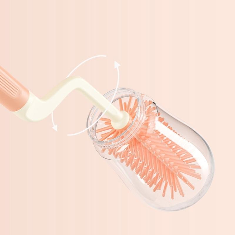 4PCS Silicone Bottle Cleaning Brushes Kit Heat Resistant Nipple Brushes For Newborn Care Essential