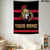 Name Custom Ottawa Senators Wall Tapestry Aesthetic Wall Hanging Printed Fabric Blanket Decorative Tapestries for Bedroom Living Room Home Decor