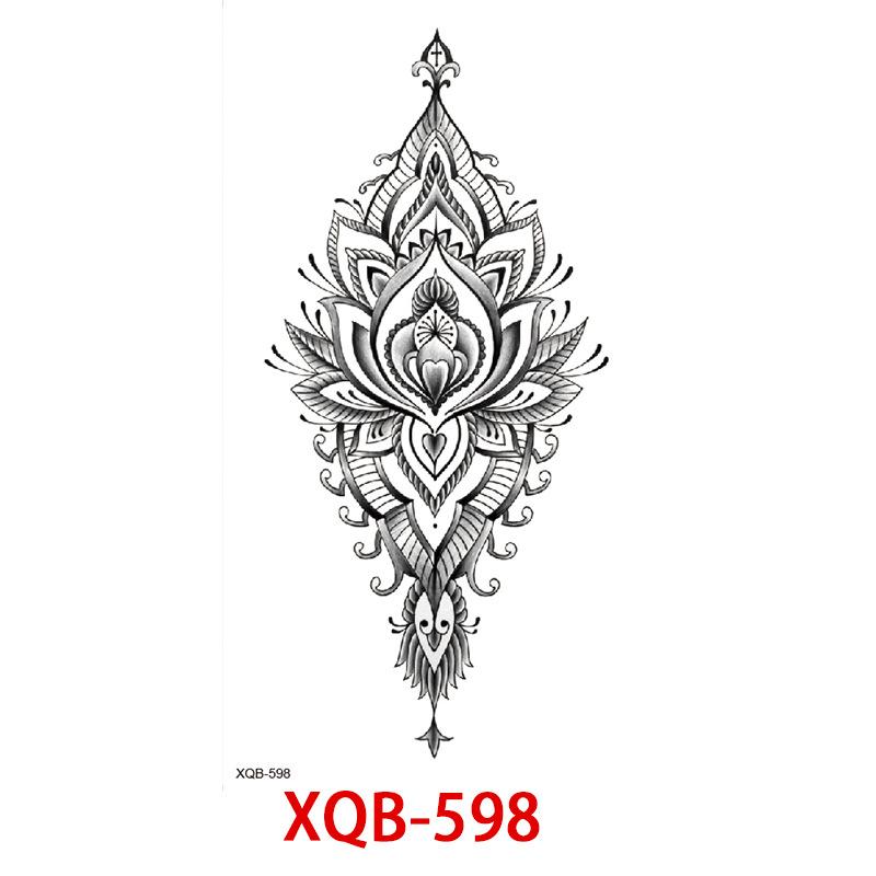 Small Full Arm Tattoo Sticker, Flower Letters, Plain Flower Tattoo Sticker Tattoo