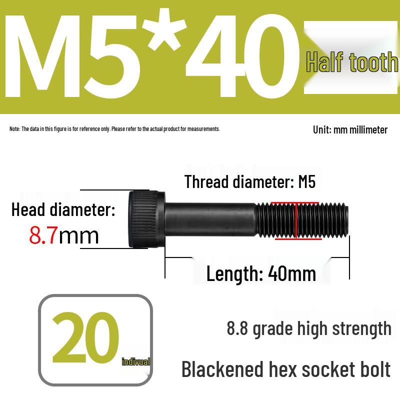 8.8 High-Strength Socket Head Cap Screw Bolt (M4-M20)