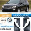 Autokrytky proti stříkající vodě pro Jeep Compass MK49 2007-2017 2016 2015 2014 2013 Auto Přední Zadní Kola Bahňáky Lapače Nečistot Blatníky
