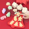 Silicone Chocolate Molds Christmas Santa Claus Snowman Gingerbread Man Baking Molds for Jelly Candy Gummy Soap DIY Baking Tool