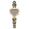 GEDI Women Quartz Wrist Watch Heart Shaped Dial Rhinestone Decor Metal Link Bracelet Waterproof Dress Watch
