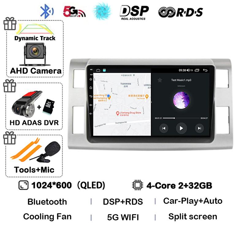 Android 14 Auto Carplay Car Radio For Toyota Previa 3 III XR50 Estima 2006-2019 Multimedia Navi GPS Player Stereo Head Unit DSP