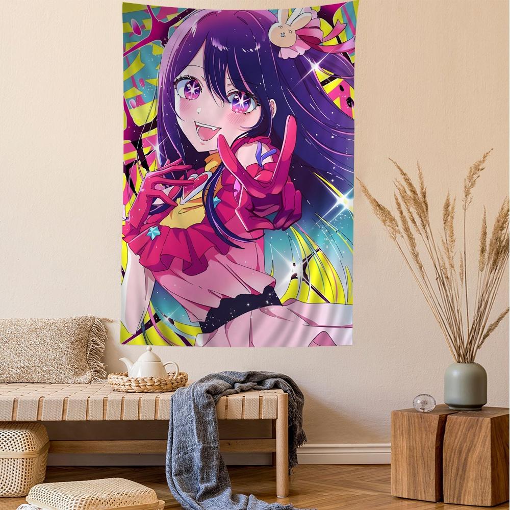 2025 Hot Sell Anime O-Oshi No Ko Hoshino Ai Hanging Bohemian Tapestry Hanging Tarot Hippie Wall Rugs Dorm Japanese Tapestry