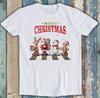 Christmas Reindeer Santa Snowman Gingerbread Funny Gift Tee T Shirt M1757