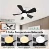 LED Deckenventilator Licht Fernbedienung 3 Farben Dimmbar Schraubventilator Lampe Wohnzimmer Schlafzimmer Zuhause Moderne Dekor Beleuchtung Lampe