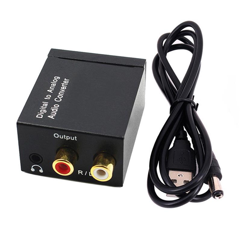 Digital to Analog Audio Converter, 3.5mm Jack, Coaxial & Optical Inputs, Plug and Play