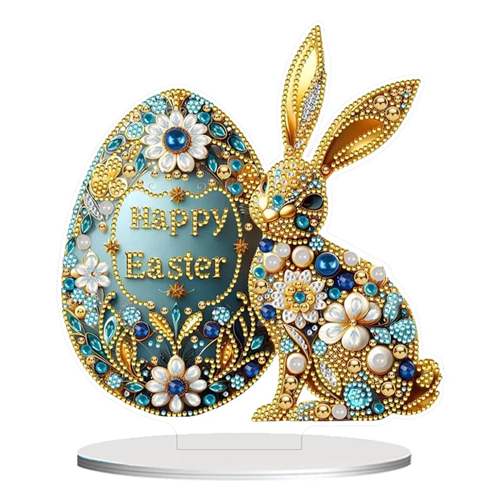 Easter Egg Special Shaped Diamond Painting Tabletop Ornaments Kit Table Top Diamond Painting Ornament Kits Bedroom Table Decor