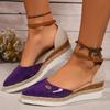 Fashion Women's New Retro Wind Slippers Versatile Heel High Fashion Casual Sandals